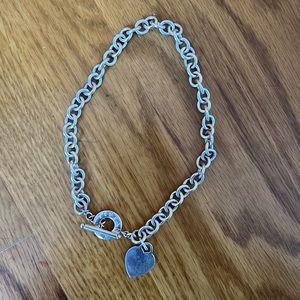 Tiffany & Co silver heart tag toggle necklace